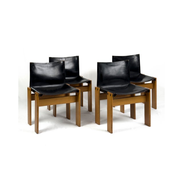 Monk Dining Chairs by Afra and Tobia Scarpa for Molteni, 1970s, Set of 4 For Sale - Image 10 of 11