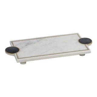 Karmello Stone & Marble Footed Tray For Sale