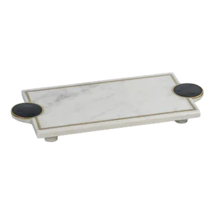 Karmello Stone & Marble Footed Tray