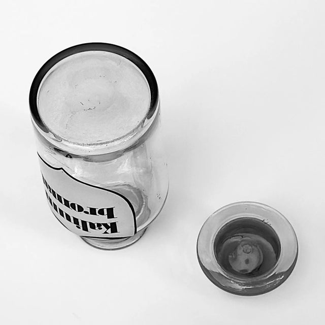 Antique Glass Kalium Bromat. Apothecary Bottle With Stopper For Sale - Image 4 of 9