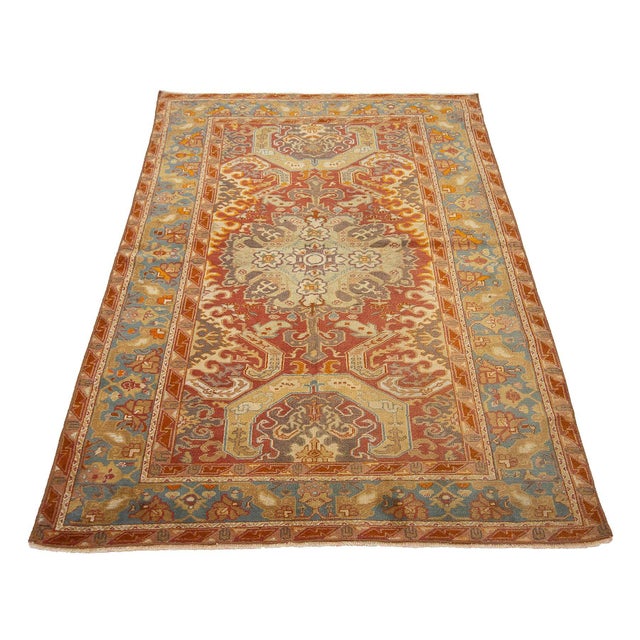 Handknotted vintage unique rug from Kaisari region of Turkey. Approximately 60-70 years old. In very good condition.