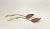 Vintage set of solid copper salad servers with deer antler handles. These are hand-hammered, handcrafted in a leaf shape...