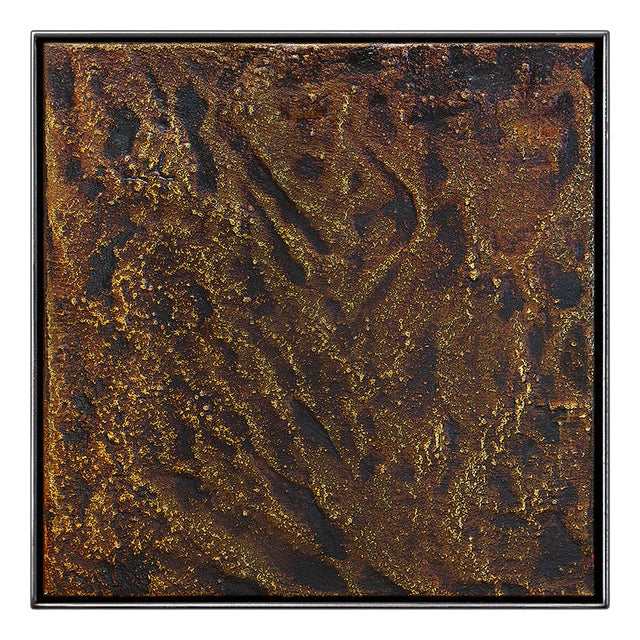 Mats Wieslander, Whispers of the Forest No 3, 2025, Acrylic and Ink on Oxidized Sheet Metal For Sale