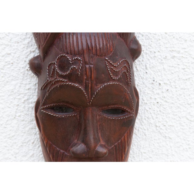 Forest Brown Kwele African Wall Art For Sale In Los Angeles - Image 6 of 9