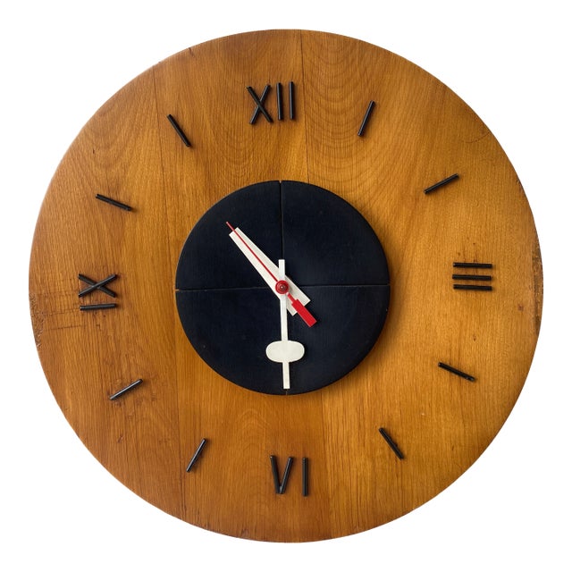 Vintage Mid Century George Nelson #4758 Wall Clock For Sale