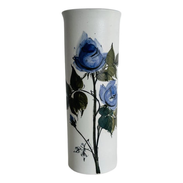 Vintage 1960s Arabia of Finland Hand Painted Vase by Hilkka Liisa For Sale