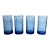 Vintage Anchor Hocking Flat Iced Tea Glasses in Tartan Blueberry, Set of 4 For Sale