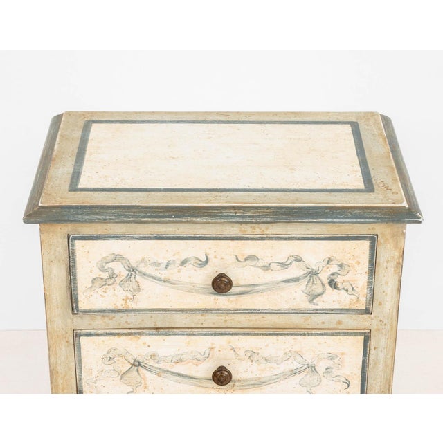 Venetian Style Painted Bedside Tables, Pair For Sale In New York - Image 6 of 9
