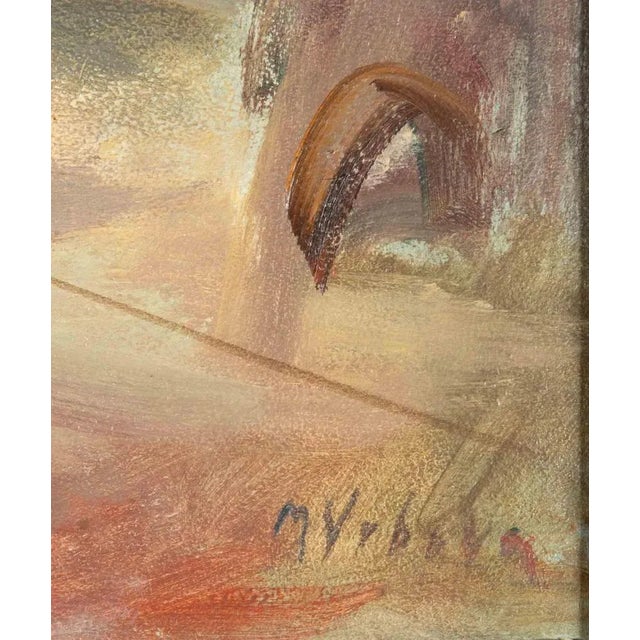 Romeo and Juliet is a beautiful oil on panel realized by Vrbová-Štefková in the mid-20th Century . Signed and framed, 50 x...