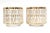 This pair of signed Imperial Glass ice buckets / barware are vintage from the 60's. They have the raised textural 22 Carat...