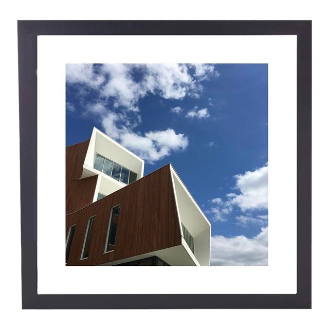 Limited Edition Framed 16 X 16 Wall Art Titled Building II by Artist B. Leeds For Sale