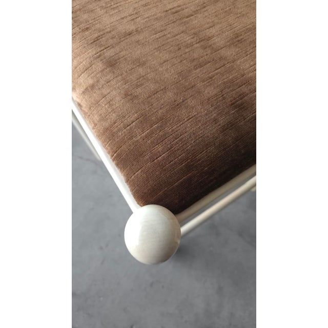 Almond Set of 4 Padova Counter Stools by Hank Loewenstein For Sale - Image 8 of 8
