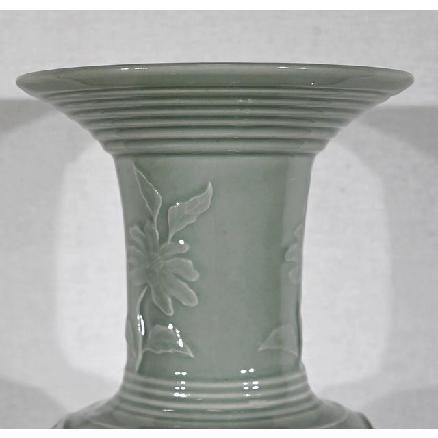 Aqua Chinese Celadon Vase, 1900s For Sale - Image 8 of 18