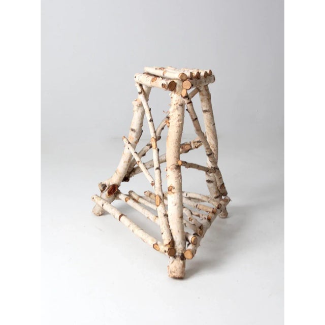 Contemporary Vintage Birch Bark Table For Sale - Image 3 of 12