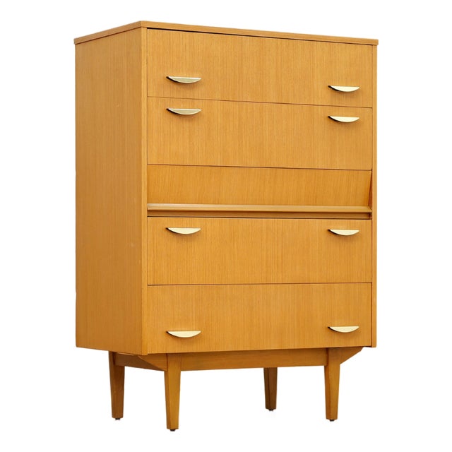 1960s Mid Century Tallboy Dresser by Symbol Furniture, Attributed For Sale