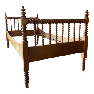 Antique Maple Spool Spindle Twin Bed For Sale