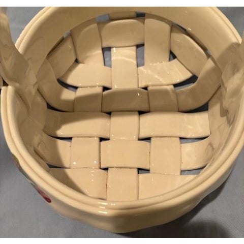Ceramic Basket - Handmade/Handpainted; Made in Italy; Display or Use For Sale - Image 4 of 5