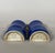 Asian Pair of monochrome blue porcelain wall vases - China, Qing Dynasty, 19th century For Sale - Image 3 of 4
