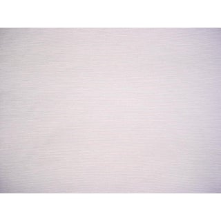 Ralph Lauren Lfy24181f Silk Ottoman in White - Textured File Weave Upholstery Drapery Stripe Fabric - 7 Yards For Sale