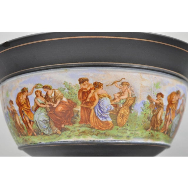 Late 20th Century Ceramiche Florentine Italian Neoclassicall Terracotta Pottery Compote Dish, Pair For Sale - Image 4 of 16