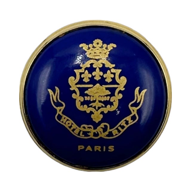 1980s Vintage 5-Star Hotel Ritz Paris Cobalt Blue Pillbox Porcelain ...