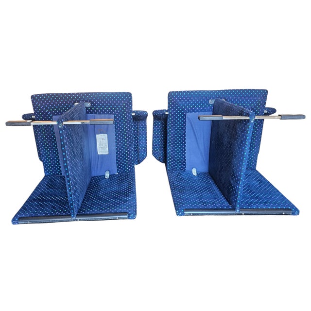 1980s Designer Pair of Chairs by Giorgio Saporiti For Sale - Image 11 of 11