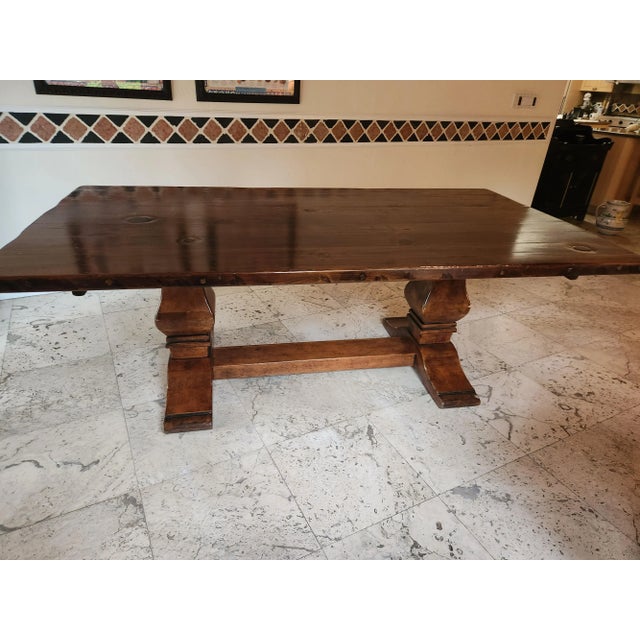 Brown 1990s Ralph Lauren Vintage Distressed Table For Sale - Image 8 of 16