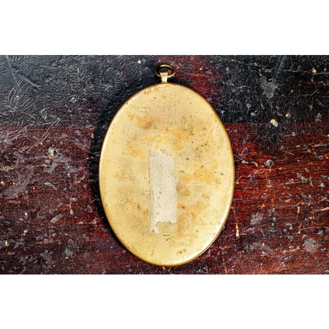Classy Victorian Antique Finely Executed Portrait Miniature Painting Society Gentleman Man Mustache in Tuxedo Gilded Age Art For Sale - Image 12 of 12