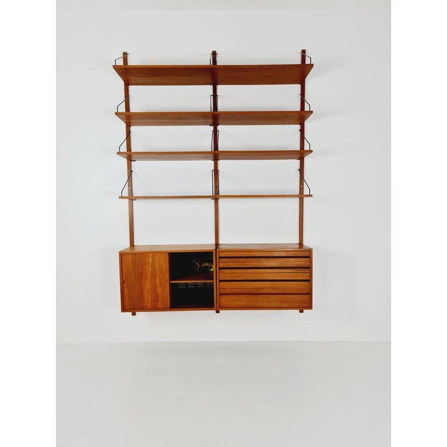 Wood Mid-Century Danish Teak Wall Unit by Poul Cadovius for Cado, 1960s For Sale - Image 7 of 11
