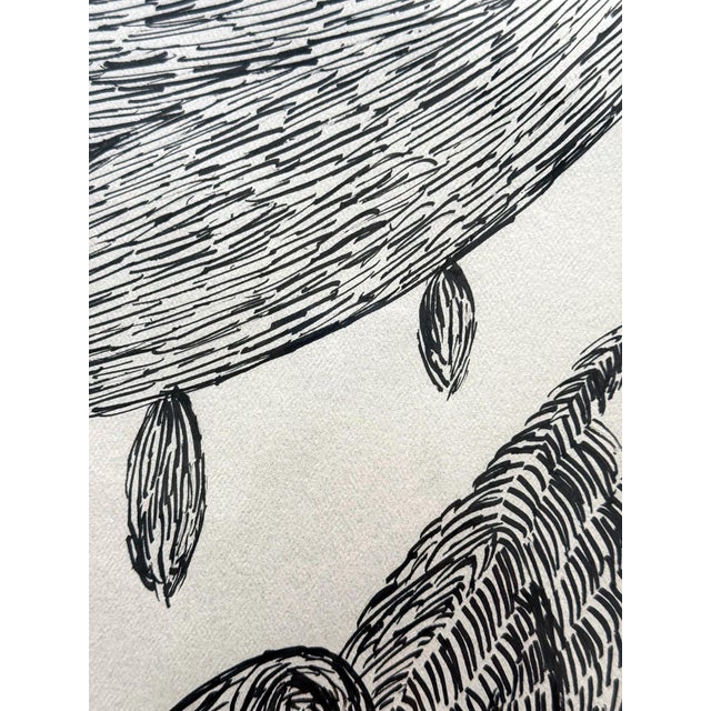 Paper Abstract Ballpen Ink Drawing Signed Louise Bourgeois For Sale - Image 7 of 10