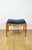 Blue Art Deco Stool Seat in Navy Blue Structural Fabric, 1970s For Sale - Image 8 of 8