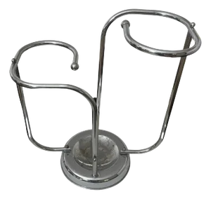 Art Deco Chrome Umbrella Stand in Tubular Steel and Chrome-Plated, Belgium, 1930