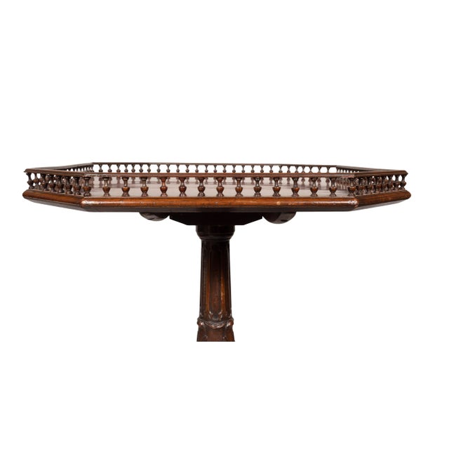 Brown George III Style Mahogany Tilt Top Table For Sale - Image 8 of 12