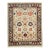 6x9 Violet Traditional Ivory Allover Floral Modern Handknotted Wool Carpet Rug For Sale