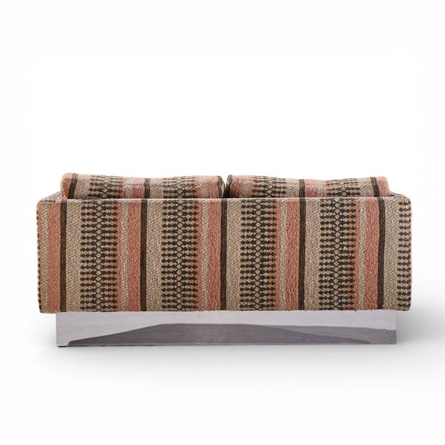 Milo Baughman for Thayer Coggin Chrome Settee Loveseat Sofa For Sale In Chicago - Image 6 of 10