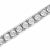Contemporary .925 Sterling Silver Miracle Set Diamond Accent Classic Tennis Bracelet - 7.25" For Sale - Image 3 of 5