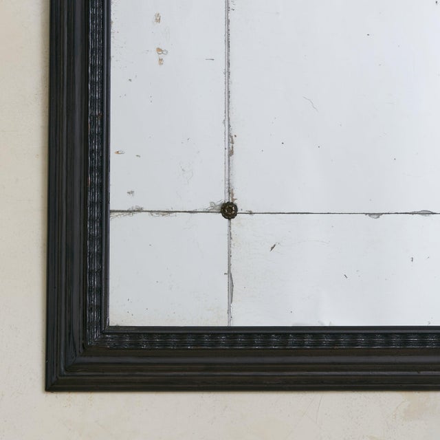 Italian Louis XVI Style Sectioned Mirror with Bronze Rosettes For Sale In Chicago - Image 6 of 8