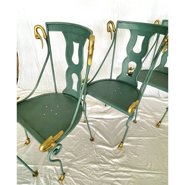 Maison Jansen Gondole Chairs & Table Set, Early 20Th. C For Sale - Image 9 of 18
