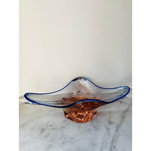 Vintage Art Glass Bowl Designed by Josef Hospodka For Sale In Greensboro - Image 6 of 17
