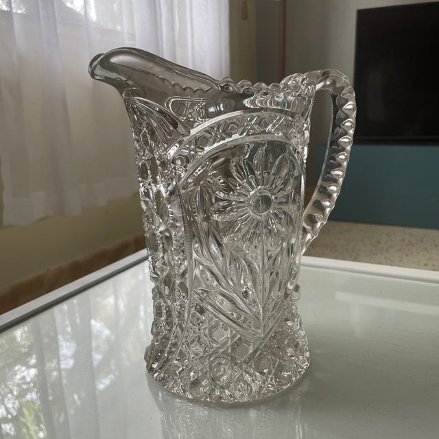 Interesting Info About Vintage Pressed Glass Pitcher