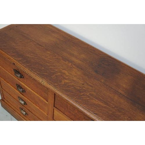 Antique French Oak Shop Counter Kitchen Island, Early 20th Century For Sale - Image 5 of 18