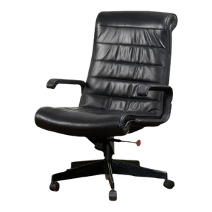 Black Leather Desk Chair by Richard Sapper for Knoll Inc/Knoll Intl, France 1992