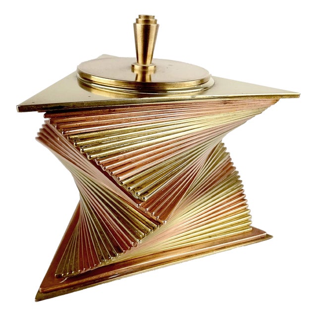 Art Deco Copper and Brass Box by John Otar, 1930s For Sale