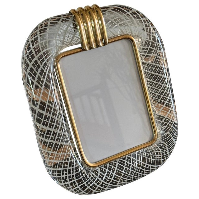 White Murano Glass Filigree Photo Frame, 2000s For Sale - Image 9 of 9