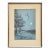 Mid Century Blue Landscape Painting | Framed Original Artwork For Sale