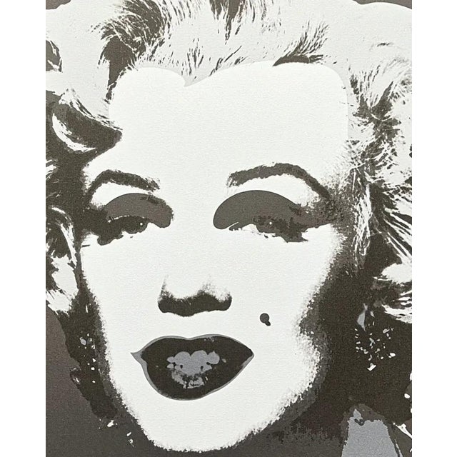 Andy Warhol (after) "Marilyn Monroe black-silver" print, size 60 x 60 cm, plate signed bottom right, numbered with pencil...