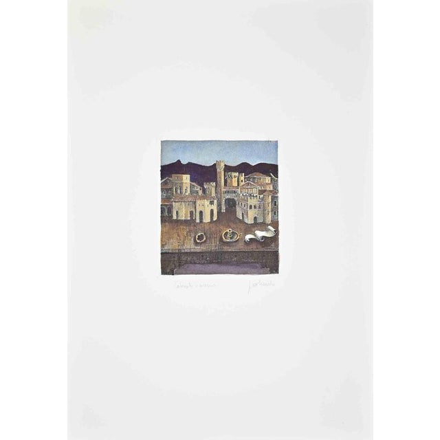 Etching realized in 1990s. Hand colored. Hand signed in pencil. Not numbered. Excellent condition. This piece is...