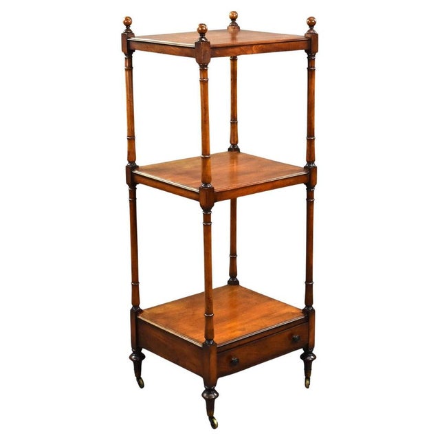 Victorian Mahogany Three-Tier Whatnot, 1860s For Sale - Image 10 of 10