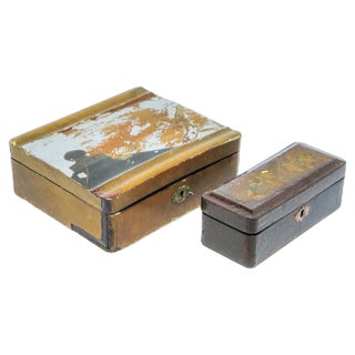 Japanese Lacquerware Boxes, 1920s, Set of 2 For Sale