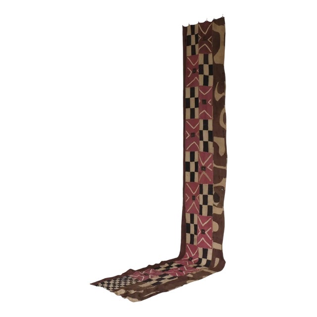 Mid-Century African Checkered Textile Wall Hanging For Sale